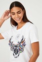 Kadın Etnik Desenli T-Shirt - Thumbnail