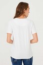 Kadın Etnik Desenli T-Shirt - Thumbnail