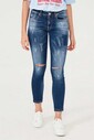 Kadın Yırtık Detay Jeans - Thumbnail