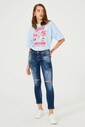 Kadın Yırtık Detay Jeans - Thumbnail