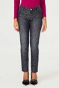 Leopar Desenli Kadın Jeans - Thumbnail