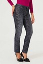 Leopar Desenli Kadın Jeans - Thumbnail