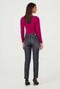 Leopar Desenli Kadın Jeans - Thumbnail