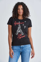Lıove Moschino Kadın Yazılı T-Shirt - Thumbnail