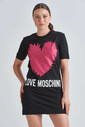 Love Moschino Baskılı Kadın Mini Elbise - Thumbnail