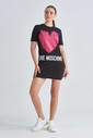 Love Moschino Baskılı Kadın Mini Elbise - Thumbnail