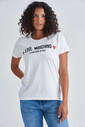 Love Moschino Bisiklet Yaka Kadın T-Shirt - Thumbnail