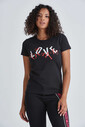 Love Moschino Bisiklet Yaka Kadın T-Shirt - Thumbnail