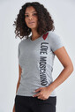 Love Moschino Bisiklet Yaka Logolu Kadın T-Shirt - Thumbnail