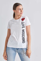 Love Moschino Bisiklet Yaka Logolu Kadın T-Shirt - Thumbnail