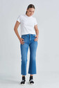 Love Moschino İspanyol Paça Crop Kadın Jean - Thumbnail