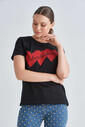 Love Moschino Kadın Bisiklet Yaka T-Shirt - Thumbnail