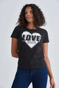 Love Moschino Kadın Bisiklet Yaka T-Shirt - Thumbnail