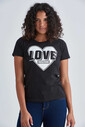 Love Moschino Kadın Bisiklet Yaka T-Shirt - Thumbnail