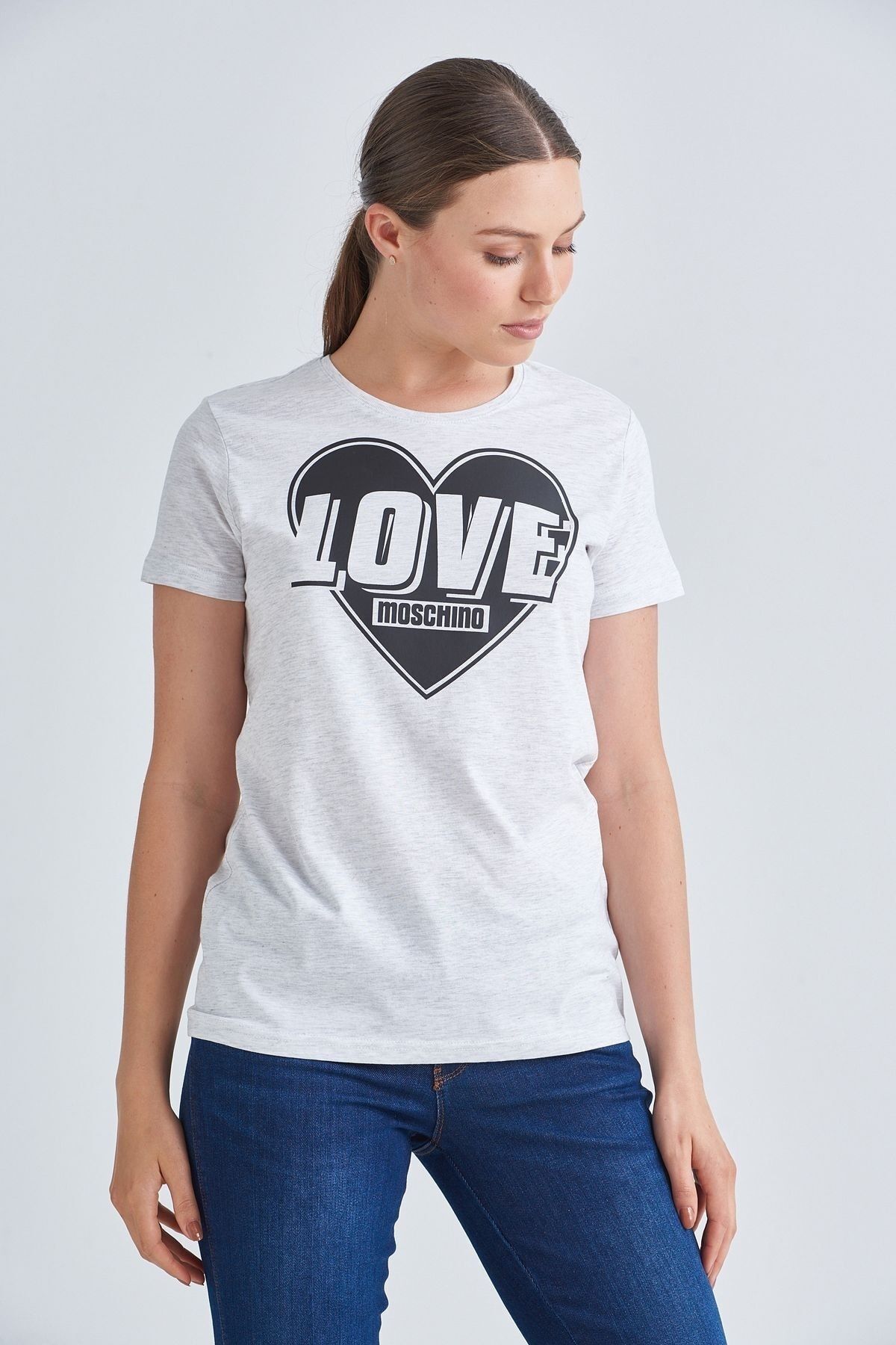 Love Moschino Kadın Bisiklet Yaka T-Shirt - 5
