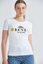 Love Moschino Kadın Bisiklet Yaka T-Shirt - Thumbnail