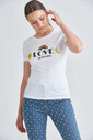 Love Moschino Kadın Bisiklet Yaka T-Shirt - Thumbnail