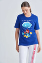 Love Moschino Kadın Bulut Baskılı T-Shirt - Thumbnail