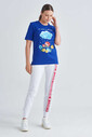 Love Moschino Kadın Bulut Baskılı T-Shirt - Thumbnail