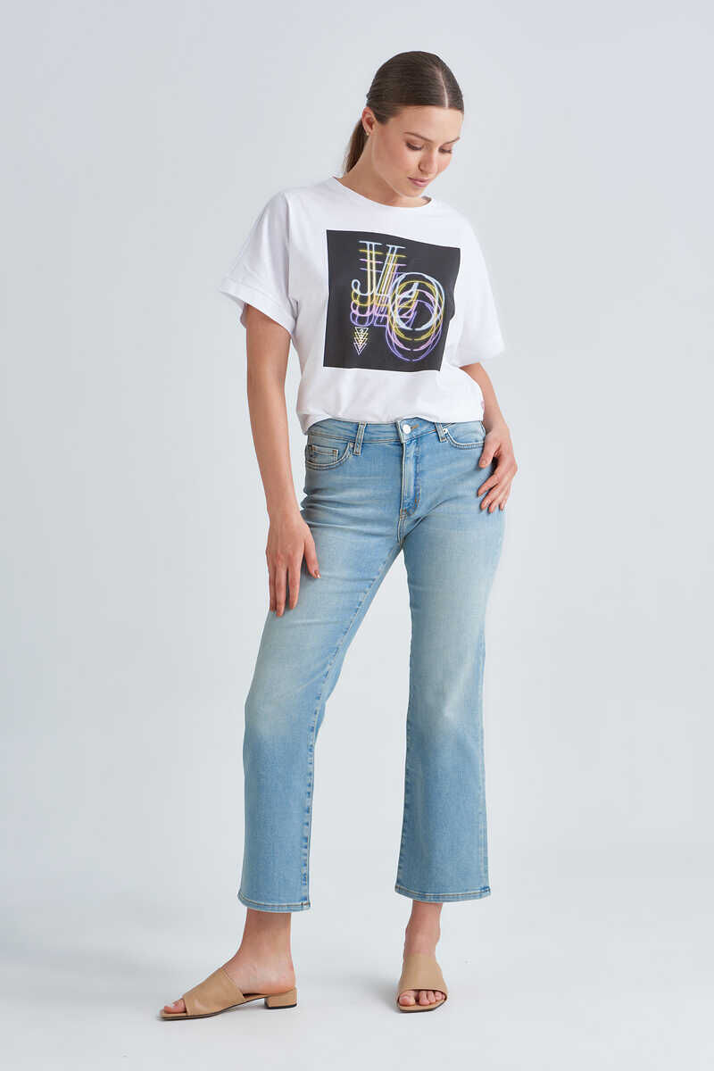 Love Moschino Kadın Crop Jeans - 1