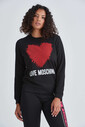 Love Moschino Kadın Kalp Logolu Sweatshirt - Thumbnail