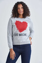 Love Moschino Kadın Kalp Logolu Sweatshirt - Thumbnail