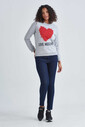 Love Moschino Kadın Kalp Logolu Sweatshirt - Thumbnail