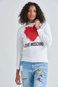 Love Moschino Kadın Kalp Logolu Sweatshirt - Thumbnail