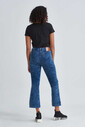 Love Moschino Kadın Kısa İspanyol Paça Jeans - Thumbnail