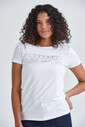 Love Moschino Kadın Taşlı T-Shirt - Thumbnail