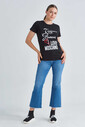 Love Moschino Kadın Yazılı T-Shirt - Thumbnail