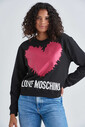 Love Moschino Kalp Baskılı Kadın Sweatshirt - Thumbnail