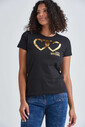 Love Moschino Logolu Bisiklet Yaka Kadın T-Shirt - Thumbnail