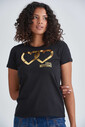 Love Moschino Logolu Bisiklet Yaka Kadın T-Shirt - Thumbnail