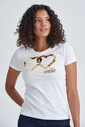 Love Moschino Logolu Bisiklet Yaka Kadın T-Shirt - Thumbnail