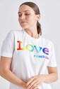Love Moschino Love Baskılı Kadın T-Shirt - Thumbnail
