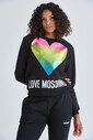 Love Moschino Renkli Basklı Kadın Sweatshirt - Thumbnail