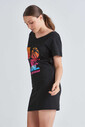 Love Moschino Yazılı Kadın Mini Elbise - Thumbnail