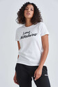 Love Moschino Yazılı Kadın T-Shirt - Thumbnail