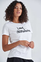 Love Moschino Yazılı Kadın T-Shirt - Thumbnail