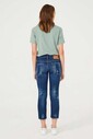 Normal Paça Yırtık Kadın Jeans - Thumbnail