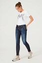 Paçası Fermuar Detaylı Kadın Jeans - Thumbnail