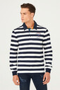 Paul&Shark Çizgili Polo Yaka Erkek T-Shirt - Thumbnail