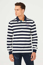 Paul&Shark Çizgili Polo Yaka Erkek T-Shirt - Thumbnail