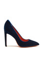 Santoni Kadın Kadife Stiletto - Thumbnail