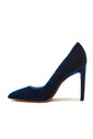 Santoni Kadın Kadife Stiletto - Thumbnail