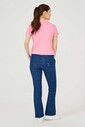 Trussardi Jeans Düşük Bel Bol Paça Kadın Jean Pantolon - Thumbnail