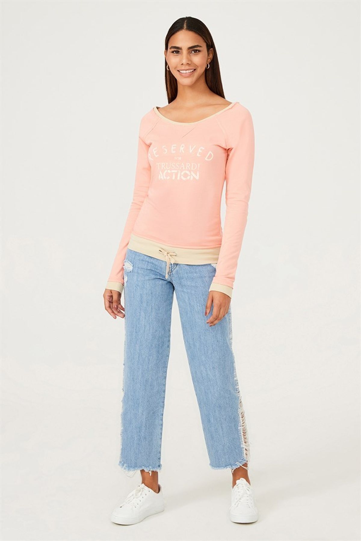 Trussardi Kadın Bağcıklı Sweatshirt - 13