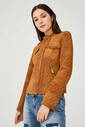 Trussardi Kadın Süet Fermurarlı Mont - Thumbnail