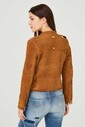 Trussardi Kadın Süet Fermurarlı Mont - Thumbnail